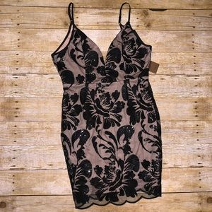 Beautiful black midi sequin dress